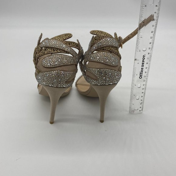 FSJ Open Toe Rhinestone Heels Stilettos Sandals - Picture 8 of 12